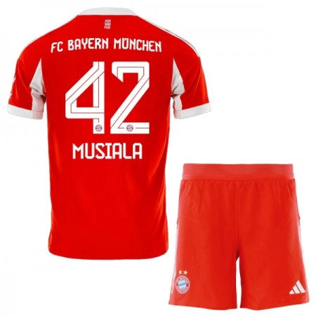 Koszulka FC Bayern Monachium Jamal Musiala 42 Dziecięcy Domowe 2025-26 Koszulki Piłkarskie Krótki Rękaw